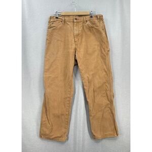 Dickies Pants Men 36x29 Brown Duck Canvas Carpenter Relaxed Fit Heavyweight 1939